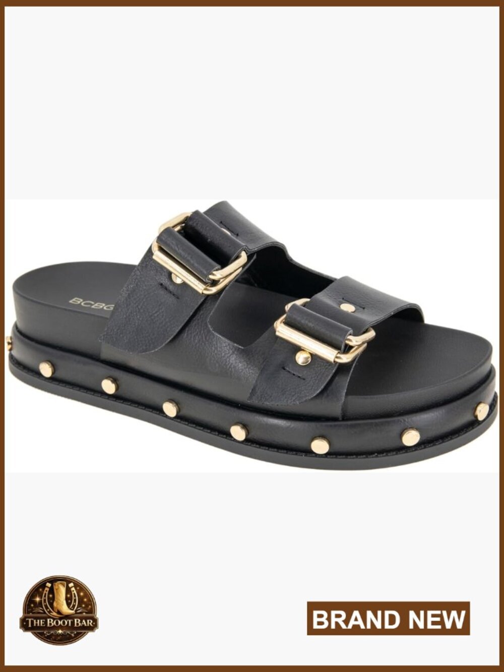 Classic Studded Slide Sandals with Padded Footbed